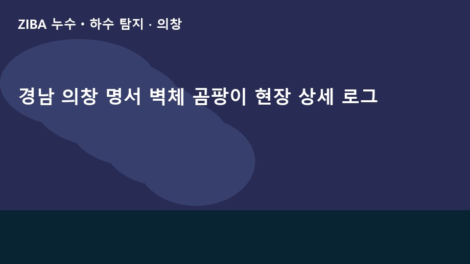 경남 의창 명서 벽체 곰팡이 현장 상세 로그